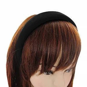 Обруч на голову Axy Широкая с тканью, HRK2A Черный synthetic.ua - Фото 1