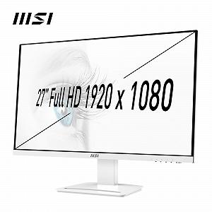 Монитор MSI PRO MP273AWDE 27 дюймов Full HD IPS 100Hz Белый synthetic.ua - Фото 1