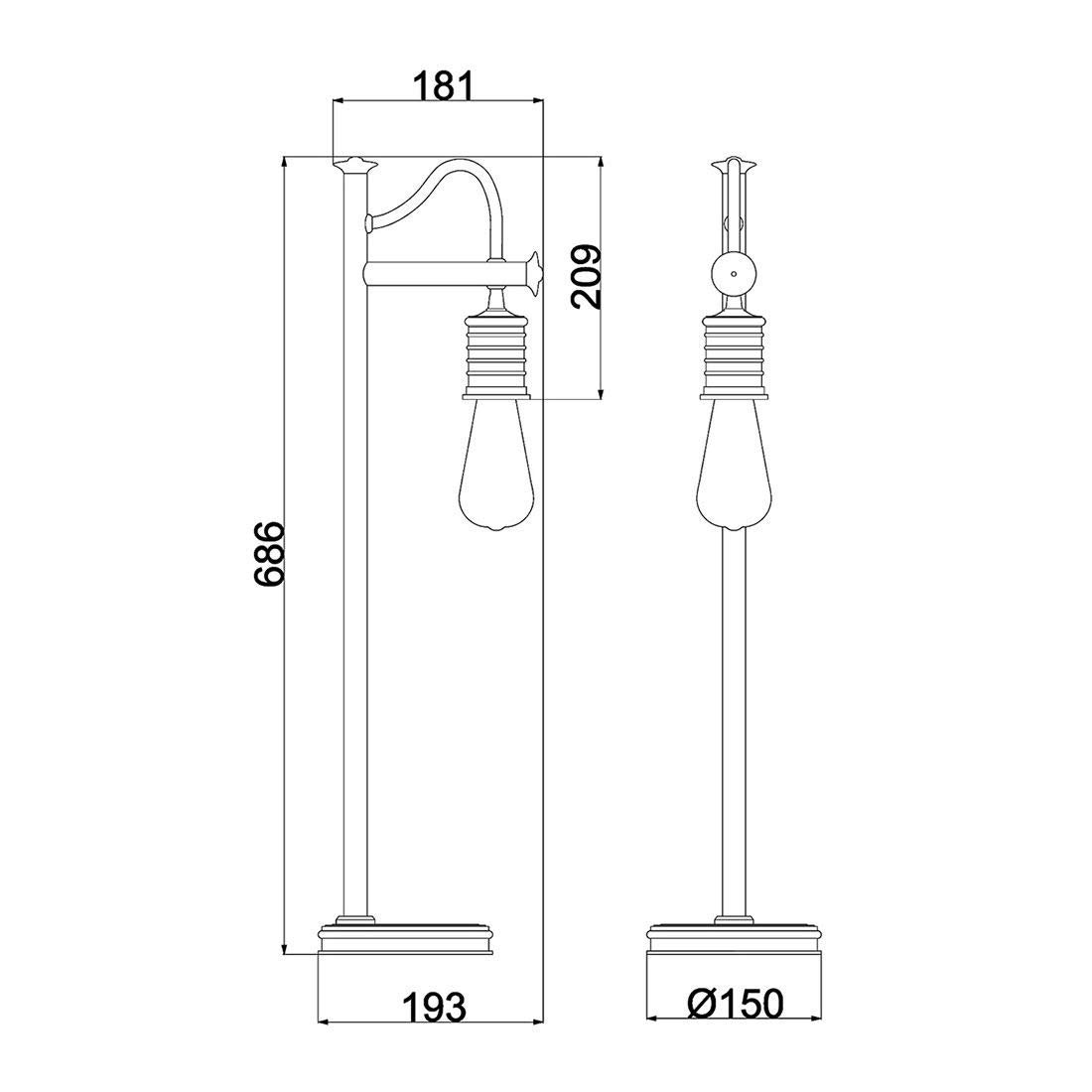 Настільна лампа Elstead Lighting TL/BPB 1 x 60 Вт E27, фото №3