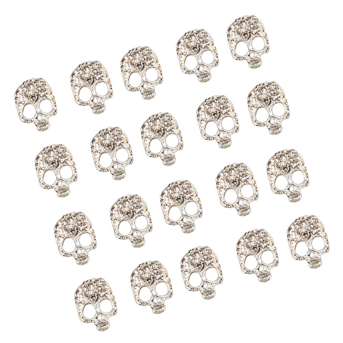Набор украшений для ногтей Beavorty, 20 шт, стразы из металлического сплава в форме черепа для нейл-арта и украшения для дома, фото №8