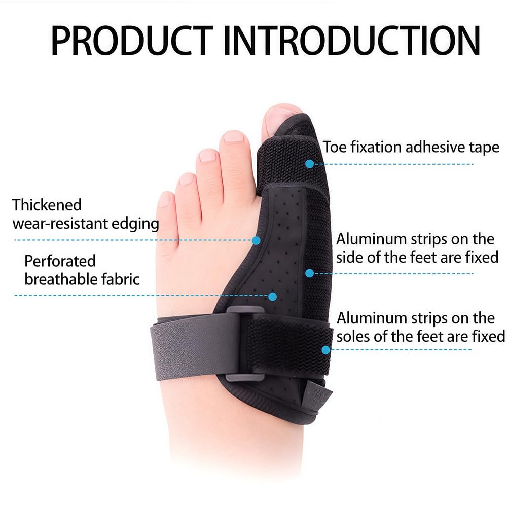 Роздільник для пальців ніг для корекції Hallux Valgus 1 пара Регульована пов'язка на шину для захисту, фото №5