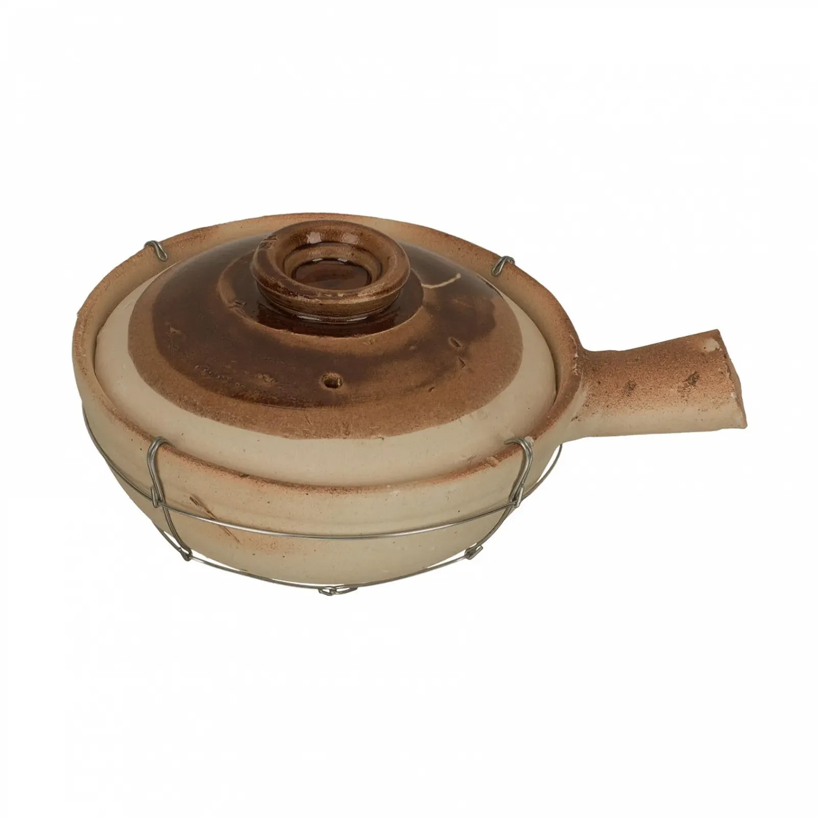 Форма-Ківш керамічний 0,5 л з кришкою та паровідводом для тушкування, фото №1