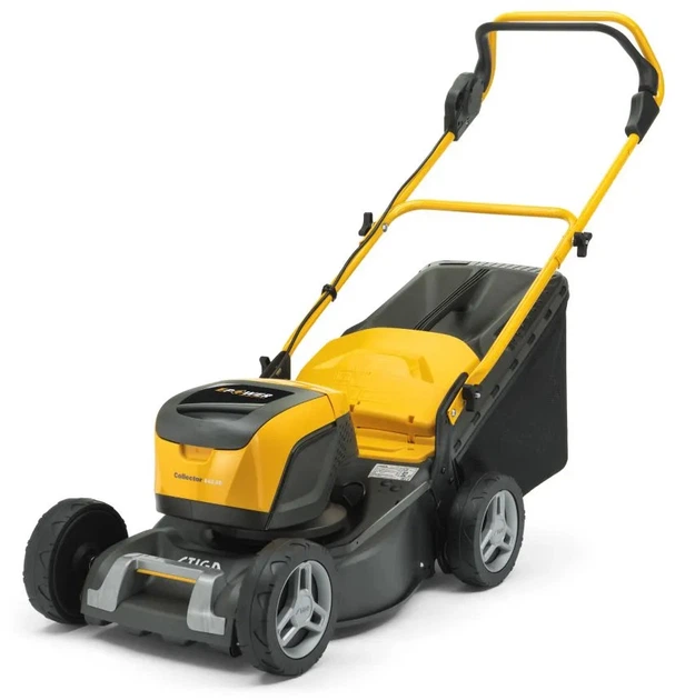 Газонокосарка акумуляторна STIGA Collector 543 AE Kit / Сталева дека / 41 см / 60 л / Чорна-Жовта, фото №2 Газонокосарка акумуляторна STIGA Collector 543 AE Kit / Сталева дека / 41 см / 60 л / Чорна-Жовта, фото №2