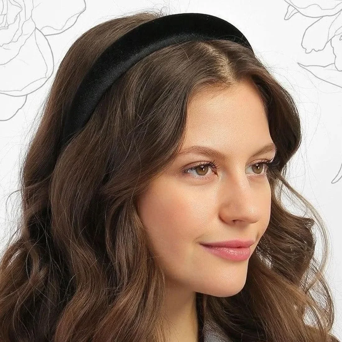 Набір оксамитових обручів на голову (2 шт.), фото №6