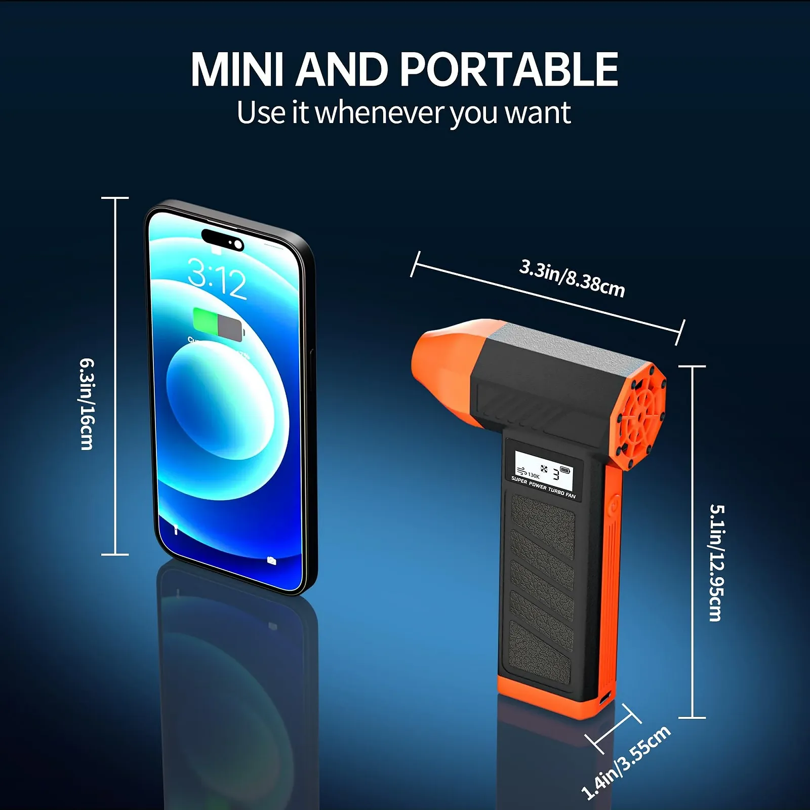 Електрична повітродувка BGFOX 130,000 RPM LED-дисплей Turbo Blower, фото №7 Електрична повітродувка BGFOX 130,000 RPM LED-дисплей Turbo Blower, фото №7