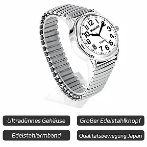 Годинник розмовний MAUJOY жіночий, німецькою мовою I Оголошення дати і часу synthetic.ua - Фото 1