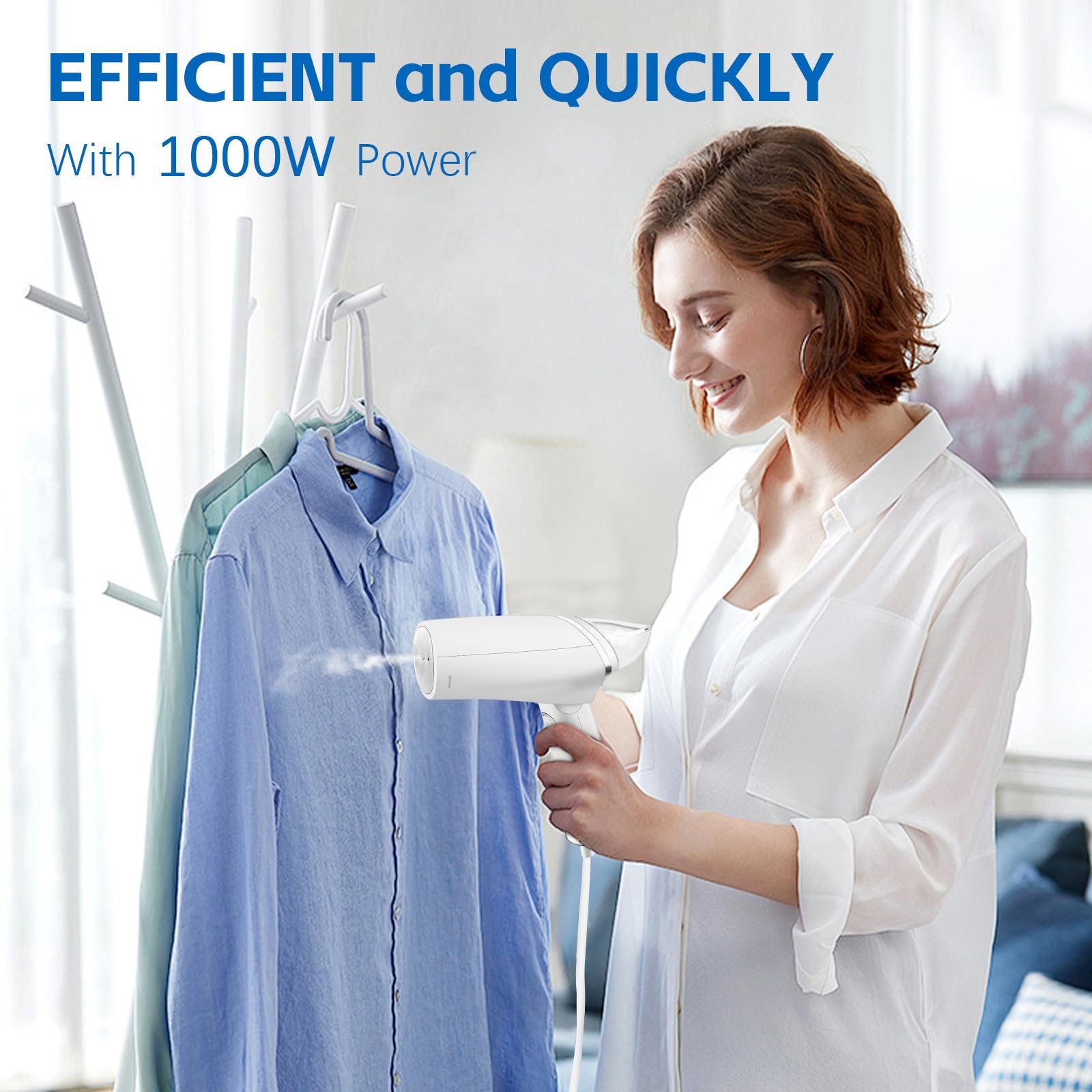 Портативный складной отпариватель 1000 W 100 мл, фото №4