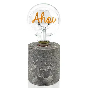 Настільна лампа Mea-Living Lucia Concrete Ahoi бездротова на батарейках Індустріальна Ретро - Фото 1