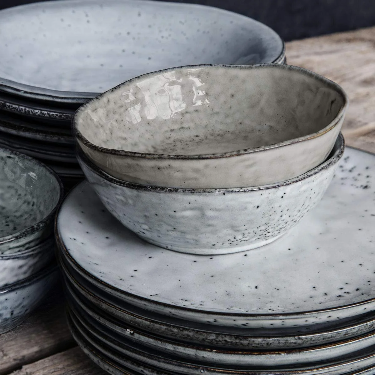 Миска для пластівців House Doctor Stoneware 14 cm 4.5 cm Сірий, фото №3