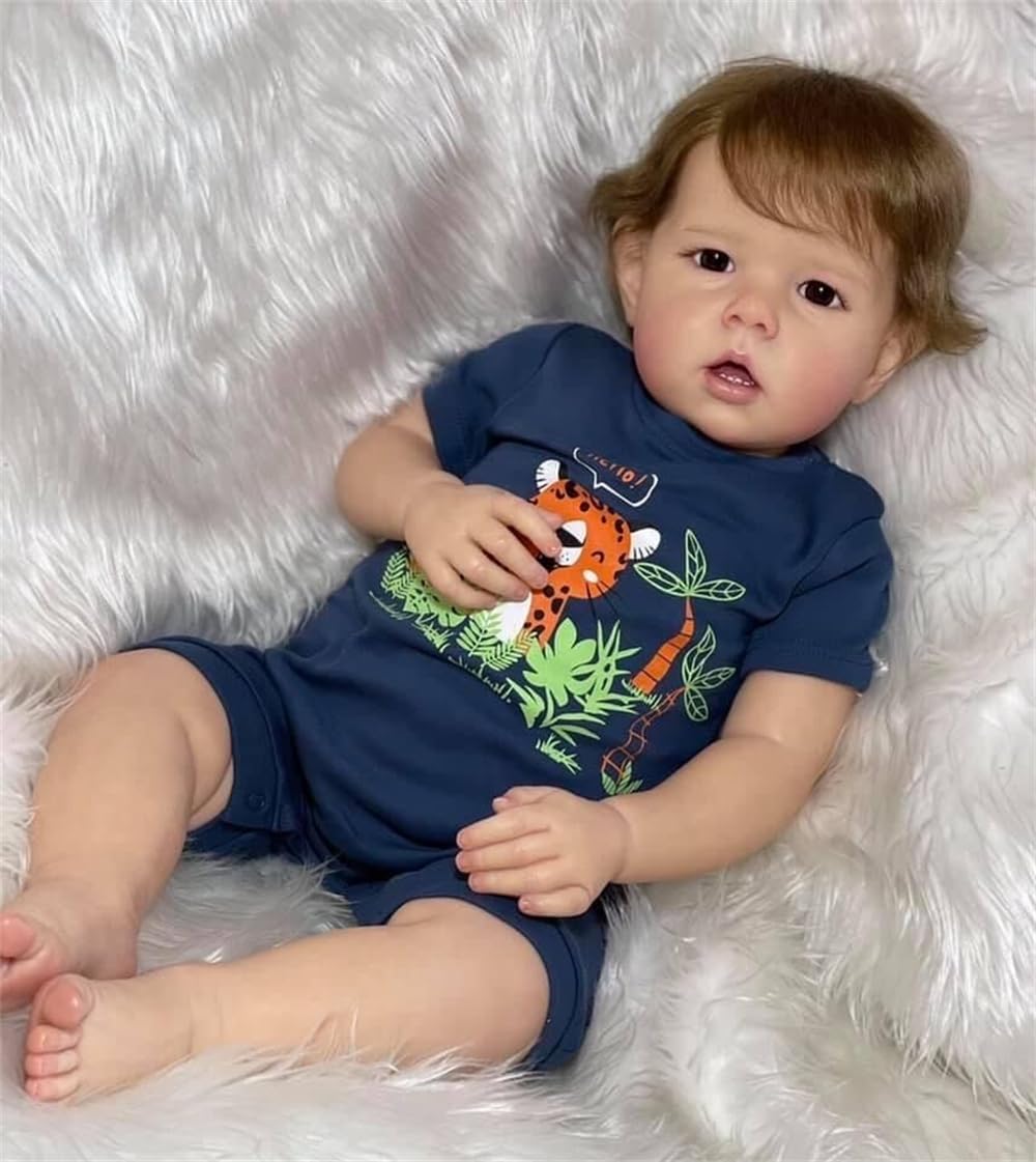 Кукла Zero pam Reborn Baby Boy 20-дюймовая полностью силиконовая с волосами с аксессуарами, фото №4