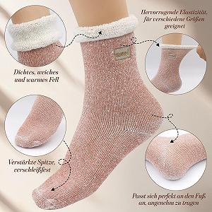 Термоноски Женские (6 пар) Размер 35-39 Комфортные Теплые Носки Мягкие Толстые Носки для сна Плюшевые Утолщенные Зимние Носки с гофрированием synthetic.ua - Фото 1