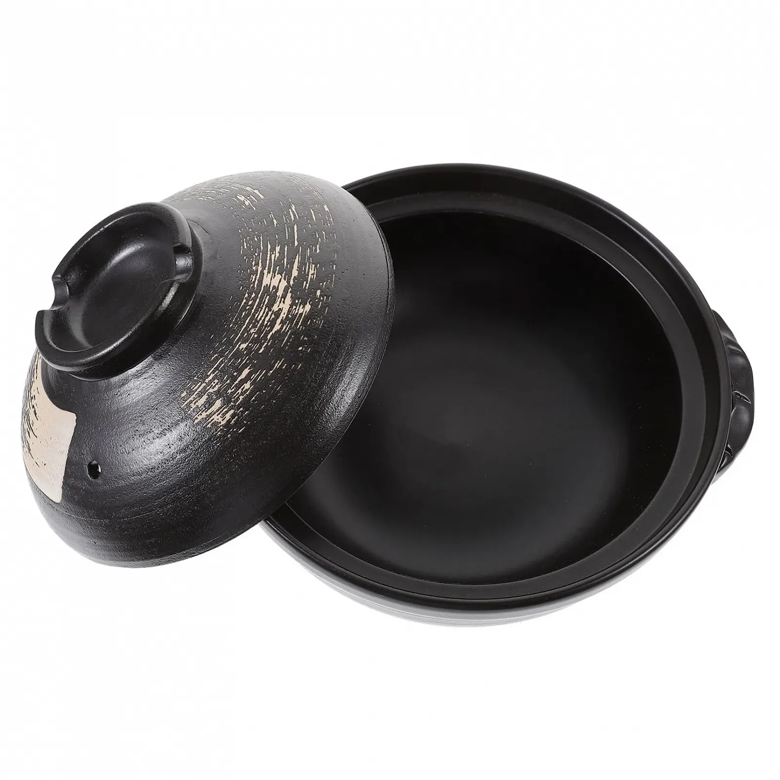 Кастрюля керамическая Toyvian 900 мл с ручками и термостойкой крышкой, фото №1