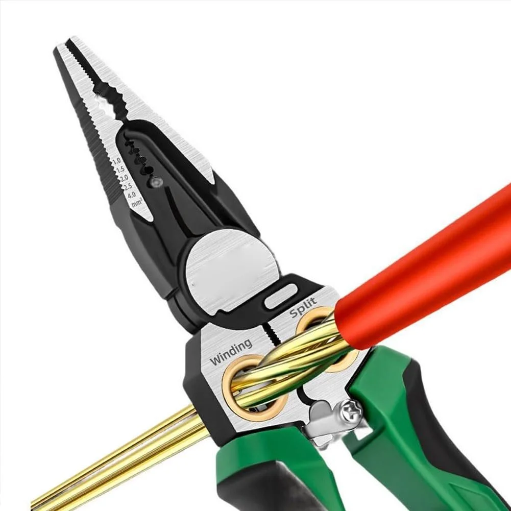 Стриппер и кримпер 8-в-1 с тестером напряжения стальной, фото №4