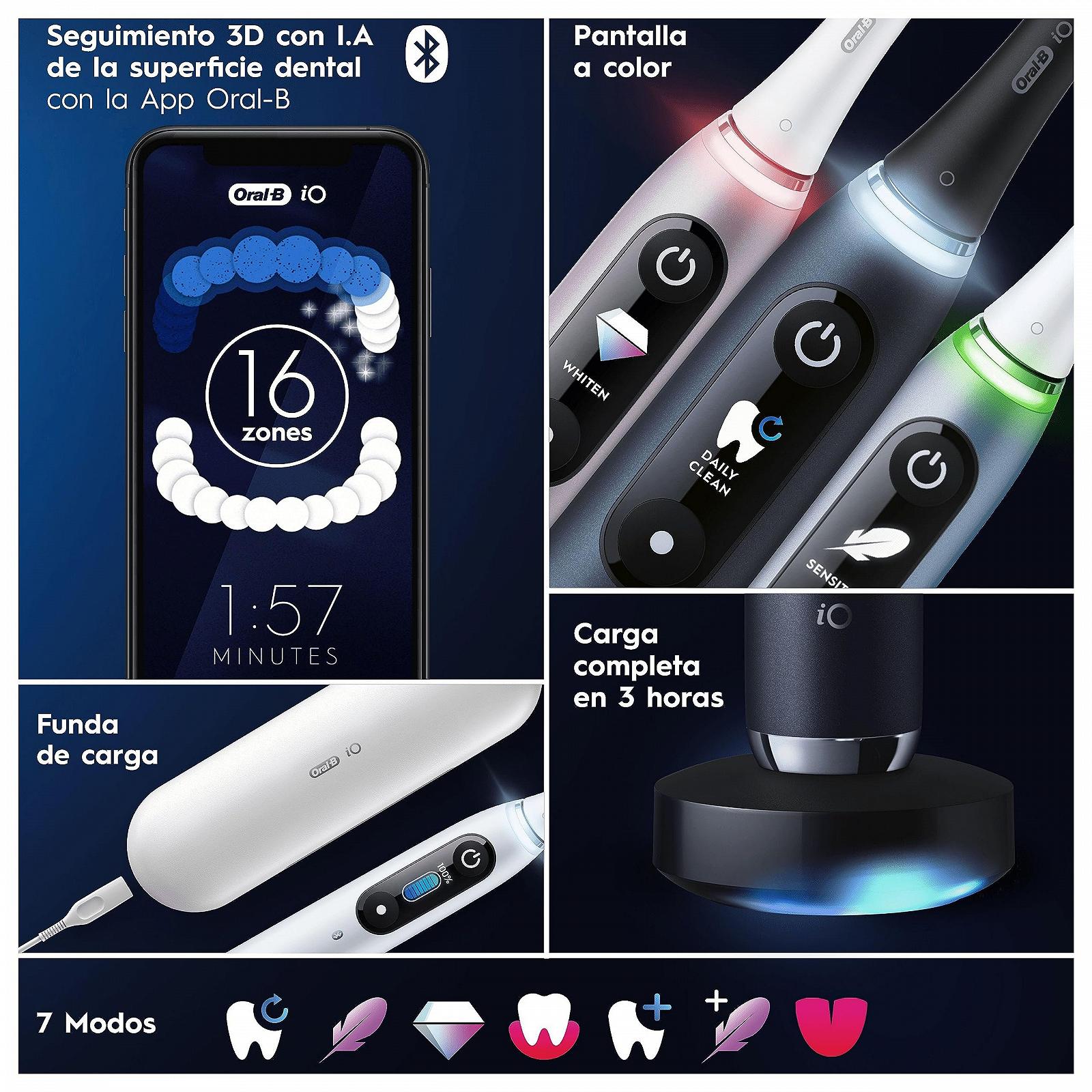 Зубная щетка электрическая Oral-B iO 9 Rose Quartz с 2 насадками и 1 дорожным зарядным устройством, фото №6