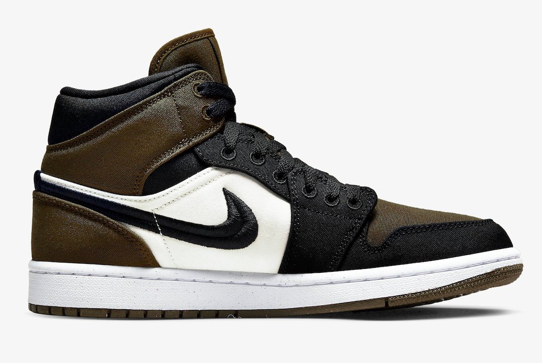 Кроссовки Jordan 1 Mid Olive Toe (W) 36.5, фото №3