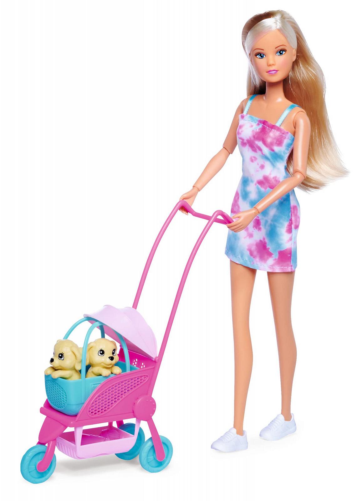 Лялька Simba Steffi Love Dog Buggy з двома собаками 29 см, фото №1