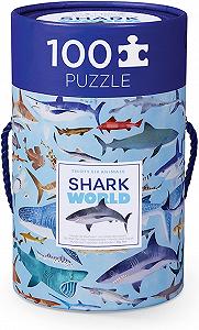 Подлоговый пазл Crocodile Creek Shark 4054-8 100 элементов в тубусе 35 x 48 см Разноцветный - Фото 1