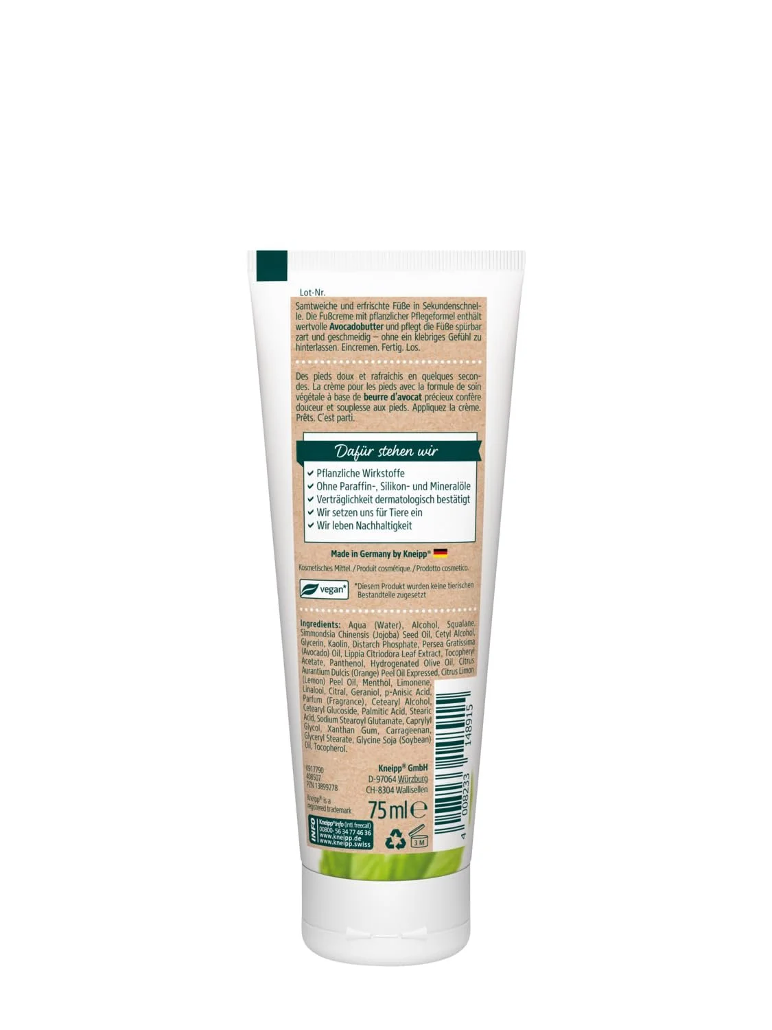 Крем для ног Kneipp Sekunden 75 мл, фото №2