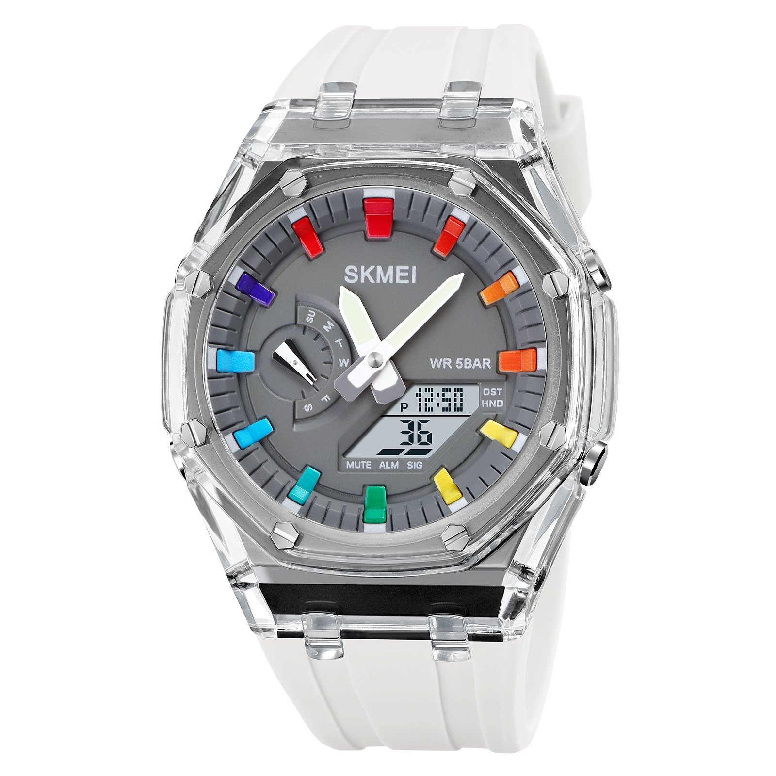 Годинник Skmei 2100WTGY White-Grey SALE, фото №1