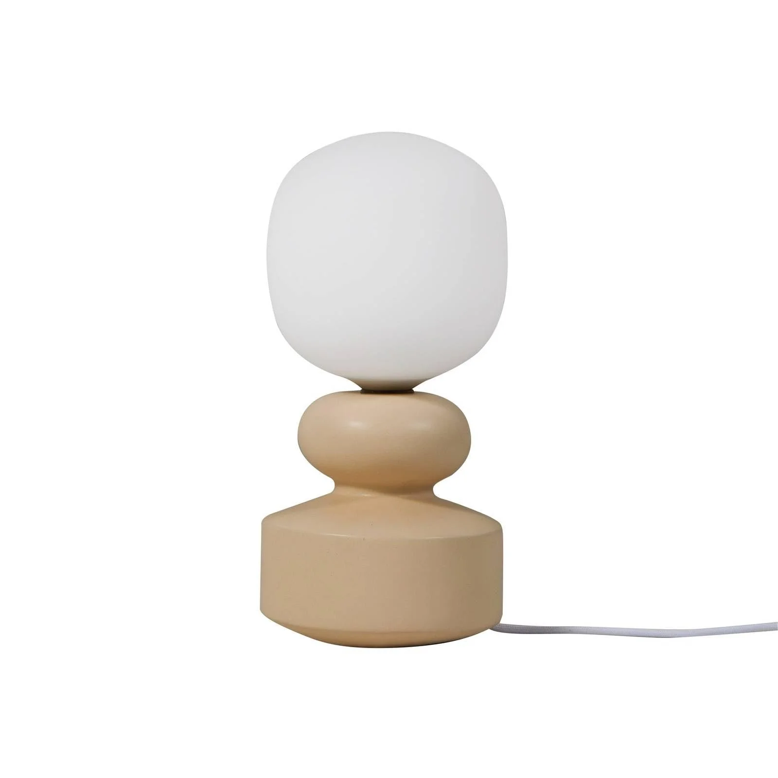 Настільна лампа Lucande Fidelo скандинавська жовта кераміка 1 лампочка E14, фото №1