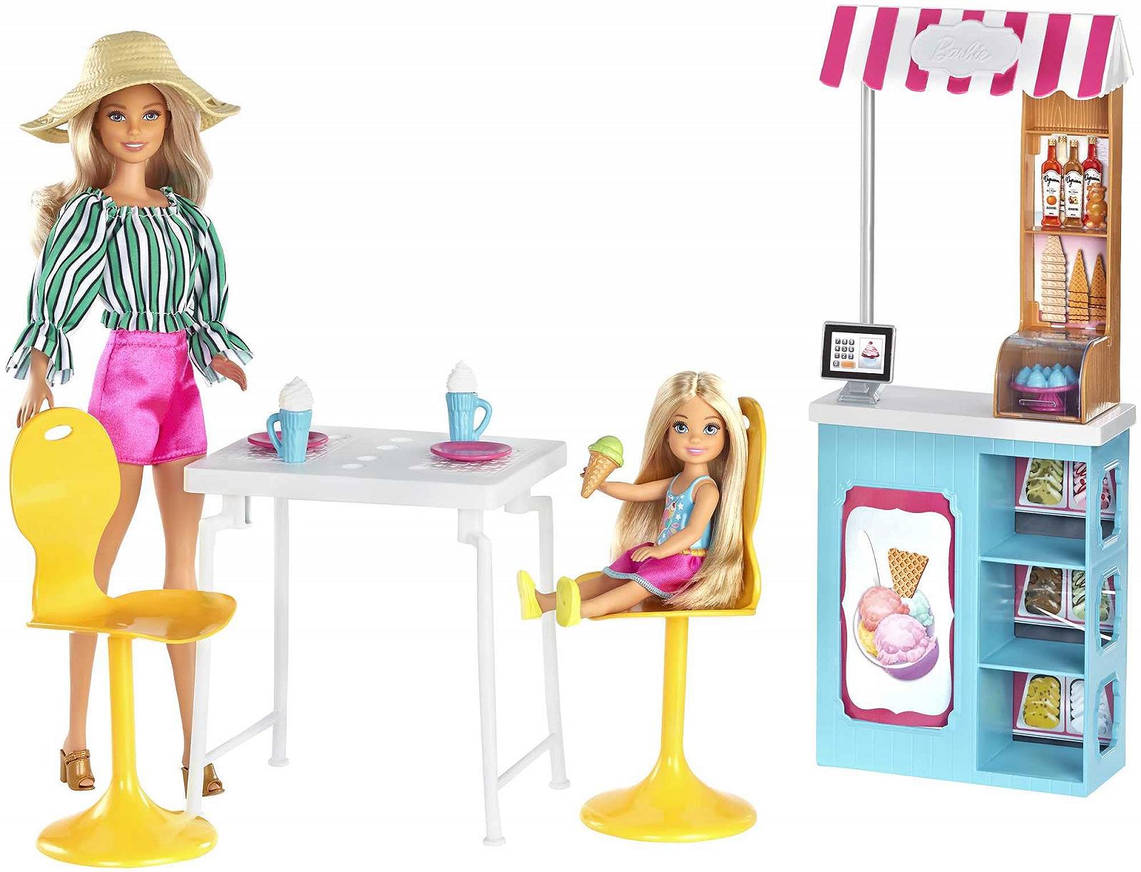Куклы Barbie и игровой набор Gelato Cafe, фото №1