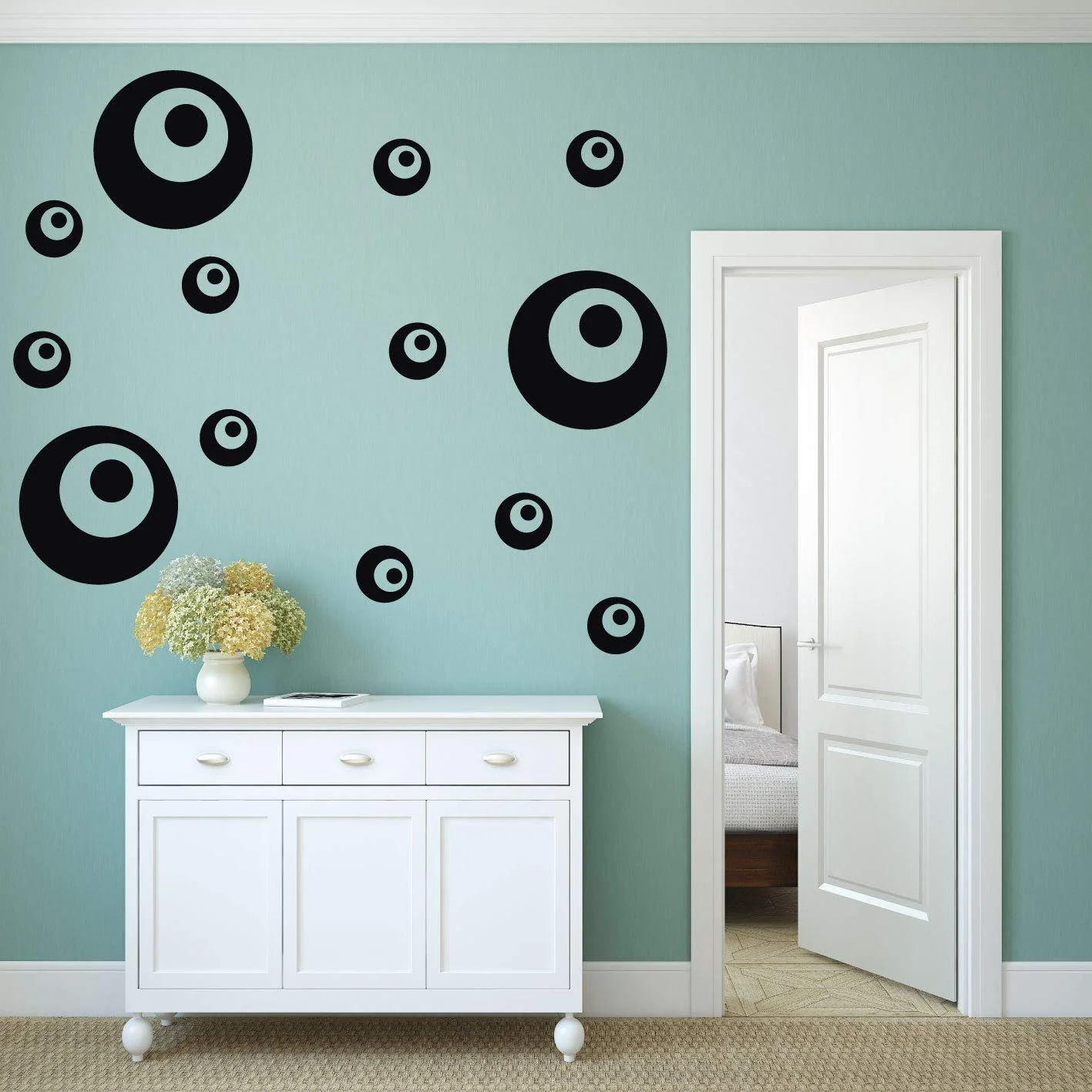 Наклейки для стен kleb-Drauf 13 Retro Dots Оранжевый глянец, фото №2