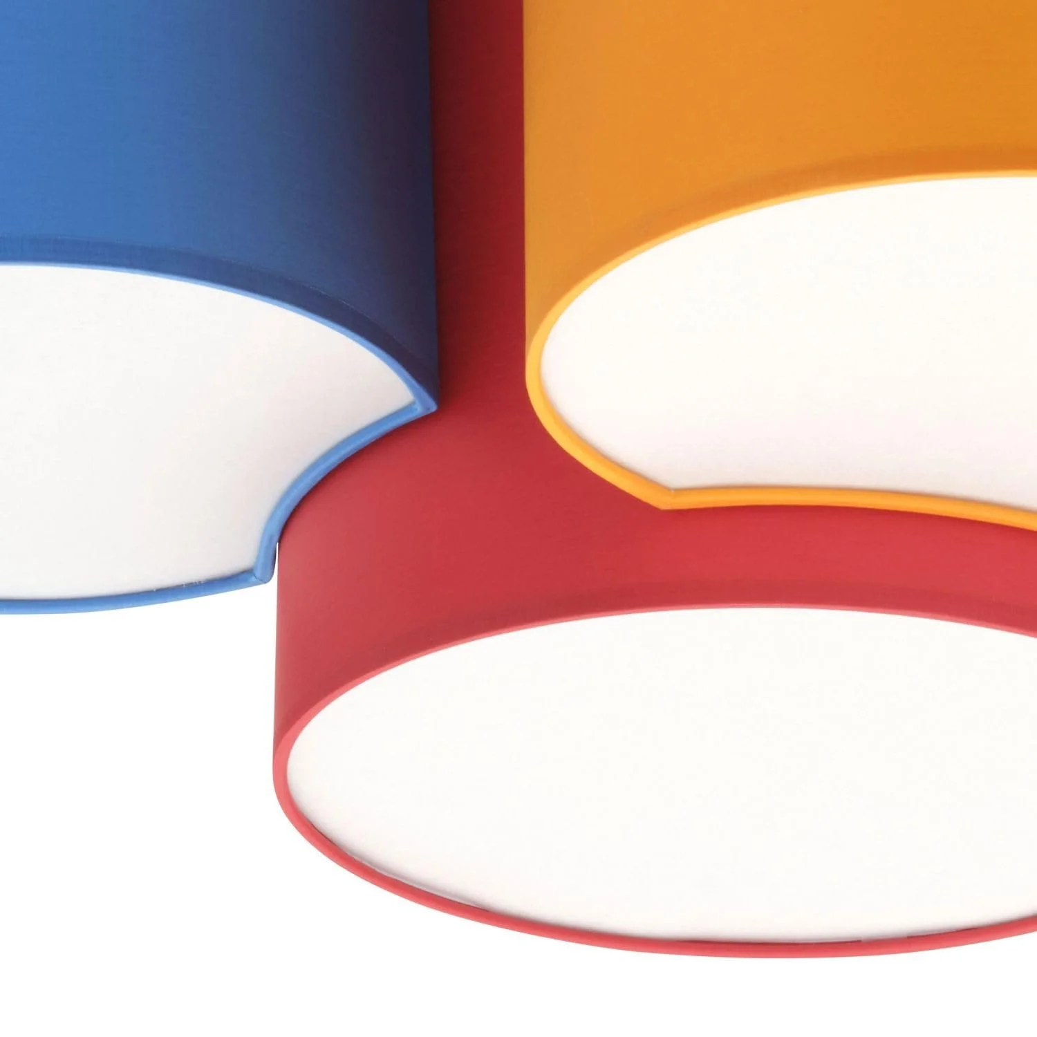 Світильник Licht-Erlebnisse Colourful Fabric Стельовий Лампа Синій Червоний Оранжевий Зелений 4x E27 W 74 x 48 см, фото №2