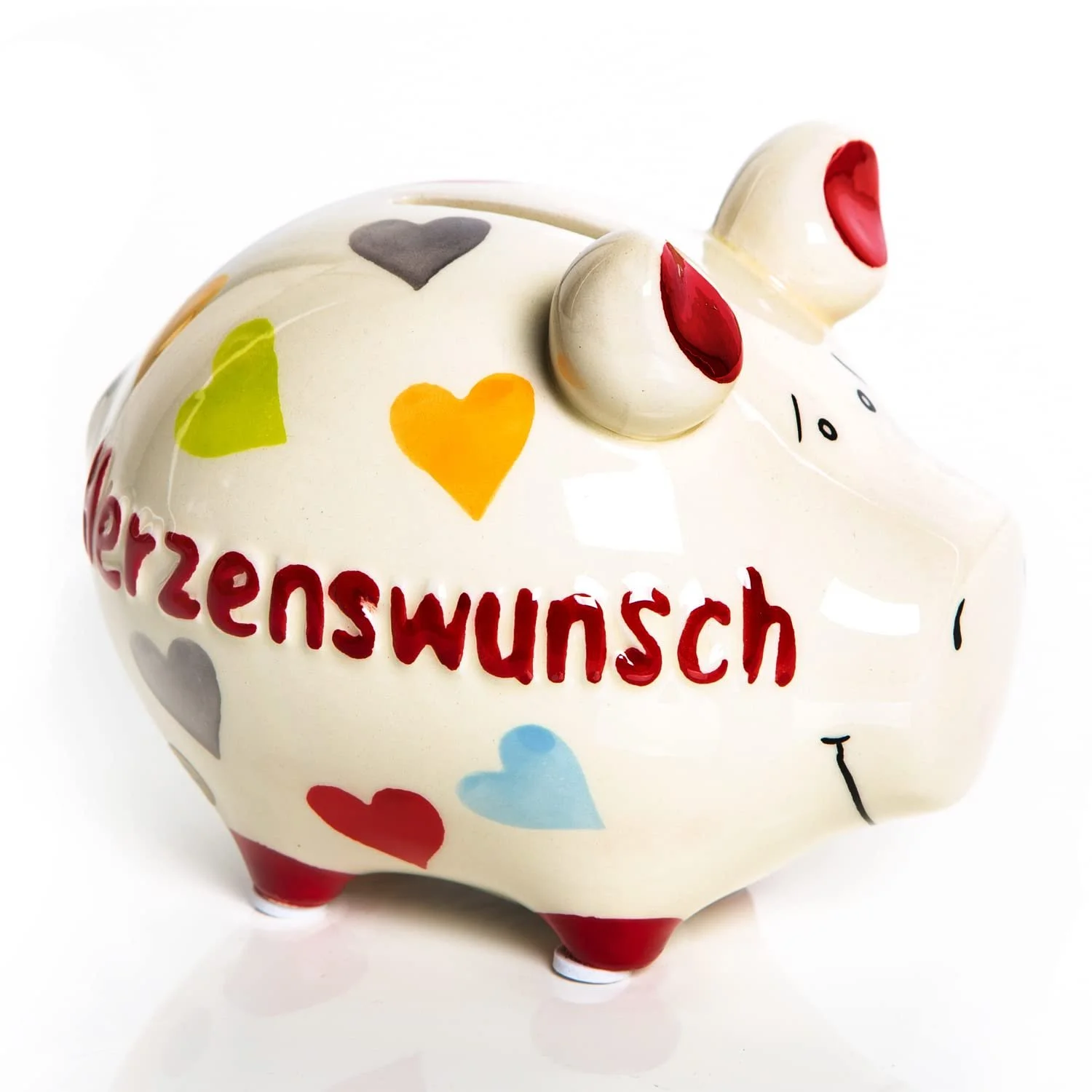 Скарбничка Logbuch-Verlag KCG Свинка з сердечками Керамічна, фото №1