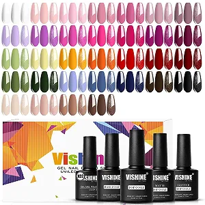 Гель-лак Vishine Набір 36 шт - 32 кольори гель-лаку + Базове покриття & Блиск, Матове та Блискуче верхнє покриття - Фото 1
