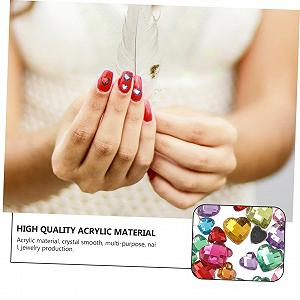 Стразы для ногтей Healvian Сердце Акриловые synthetic.ua - Фото 1