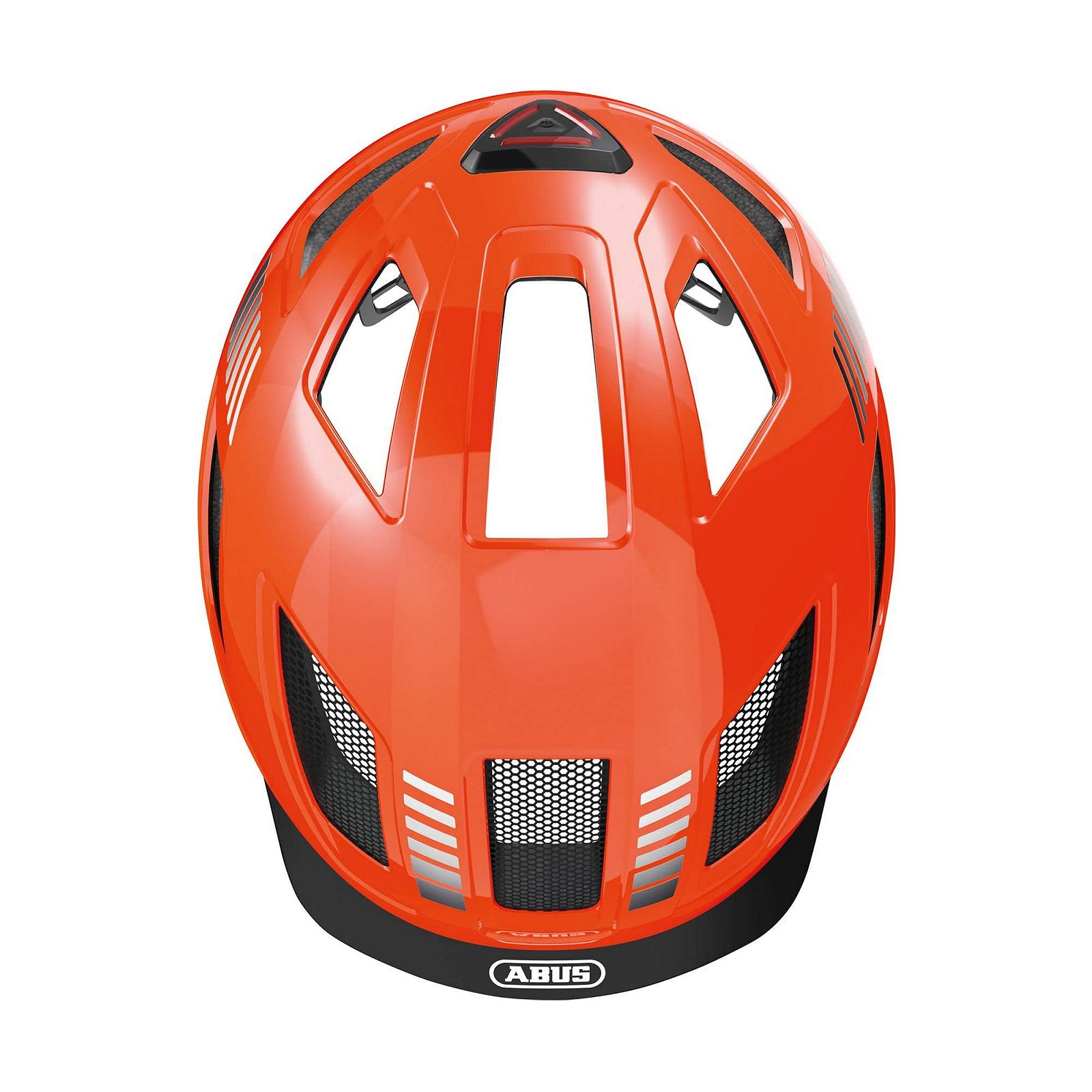 Шолом Міський ABUS Hyban 2.0 ABS, з заднім ліхтарем, Signal Orange, фото №4