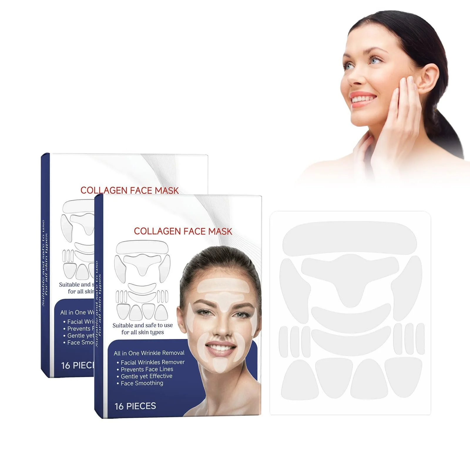 Смужки для видалення зморшок на обличчі 32 штуки Силіконові наклейки проти зморшок, фото №1 Смужки для видалення зморшок на обличчі 32 штуки Силіконові наклейки проти зморшок, фото №1