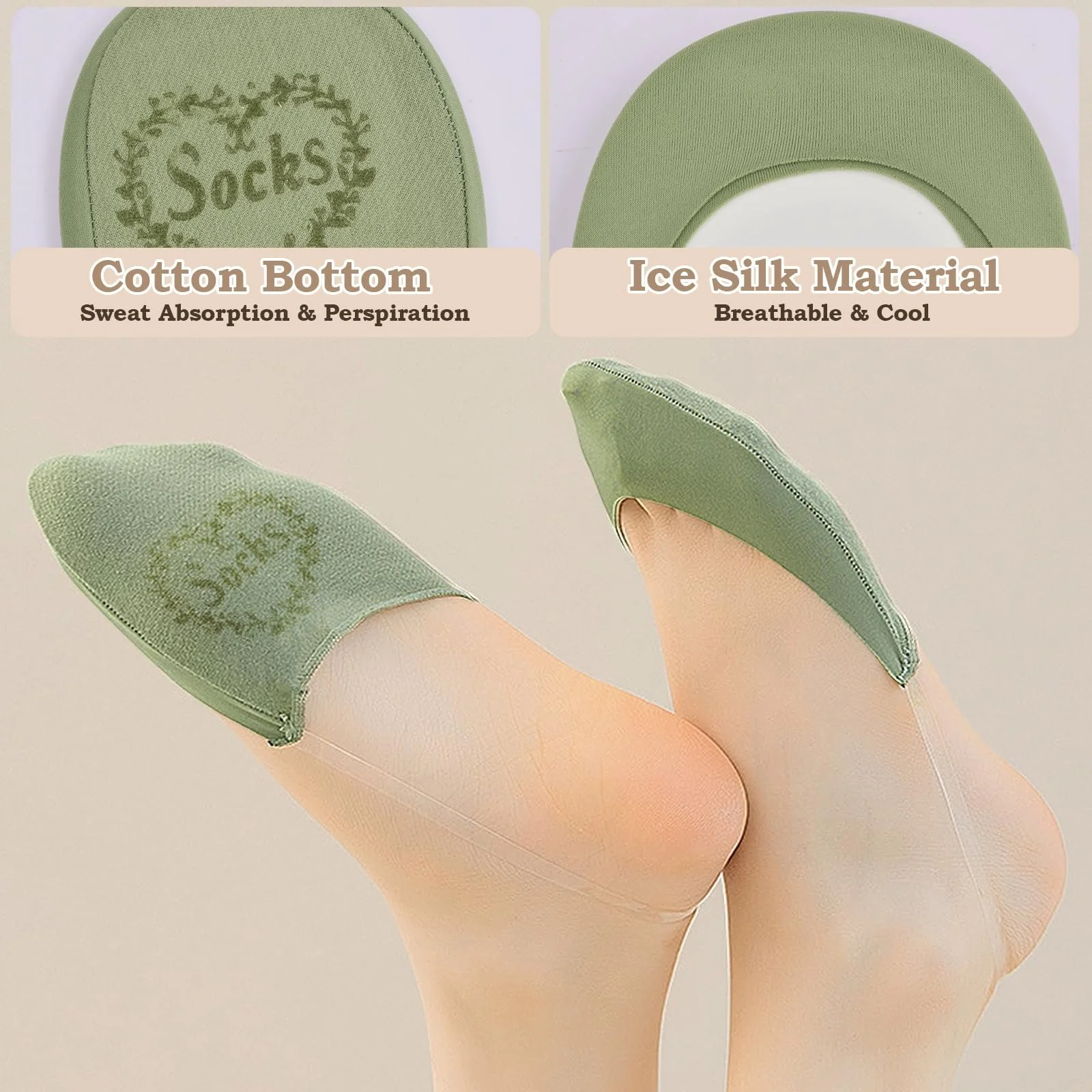 Шкарпетки-слідки жіночі, 6 пар, фото №5 Шкарпетки-слідки жіночі, 6 пар, фото №5