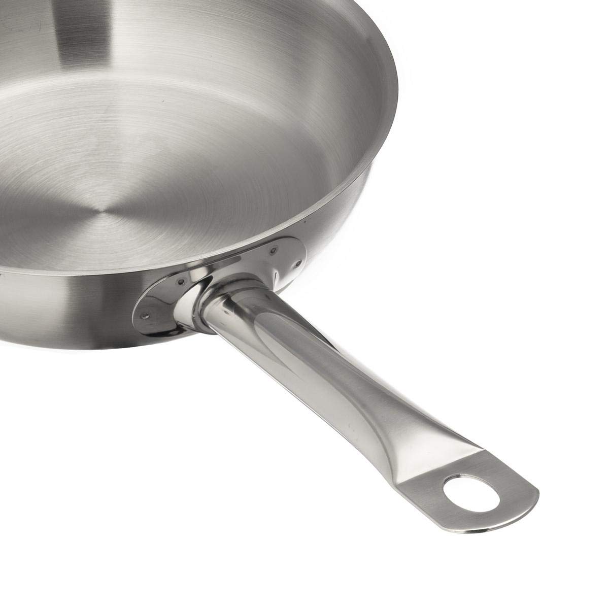 Сковорідка METRO Professional глибока, з нержавіючої сталі, діаметр 28 см, висота 9 см, без покриття, для індукції, підходить для духовки, фото №4