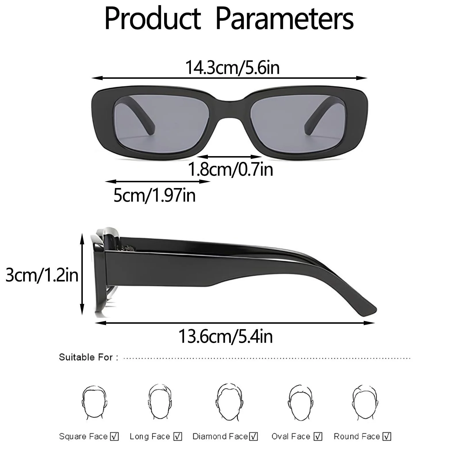Солнцезащитные очки Женские Ретро 90-х, 4 шт., черные, фото №2 Солнцезащитные очки Женские Ретро 90-х, 4 шт., черные, фото №2