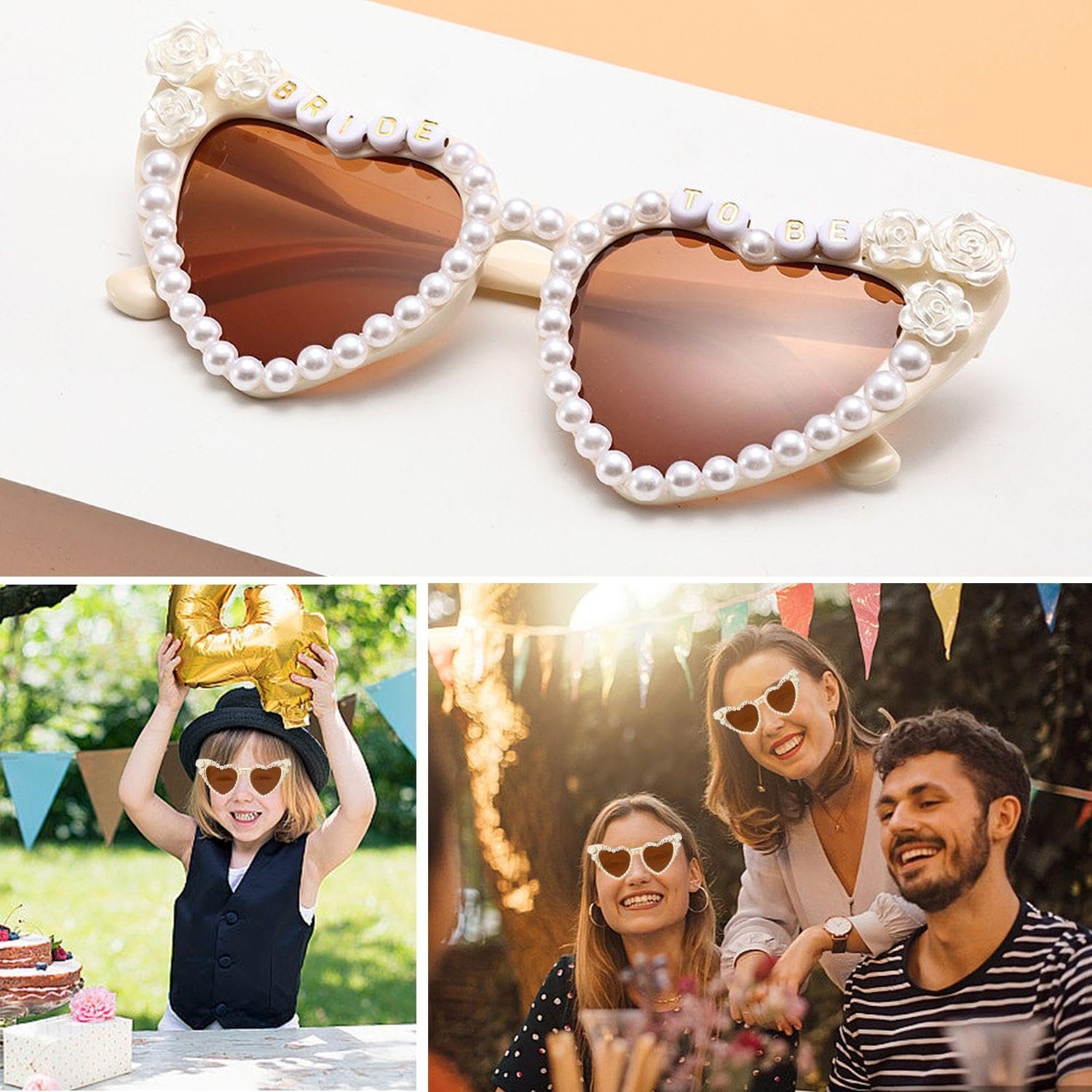 Солнцезащитные очки Перламутровые Коричневые, фото №4