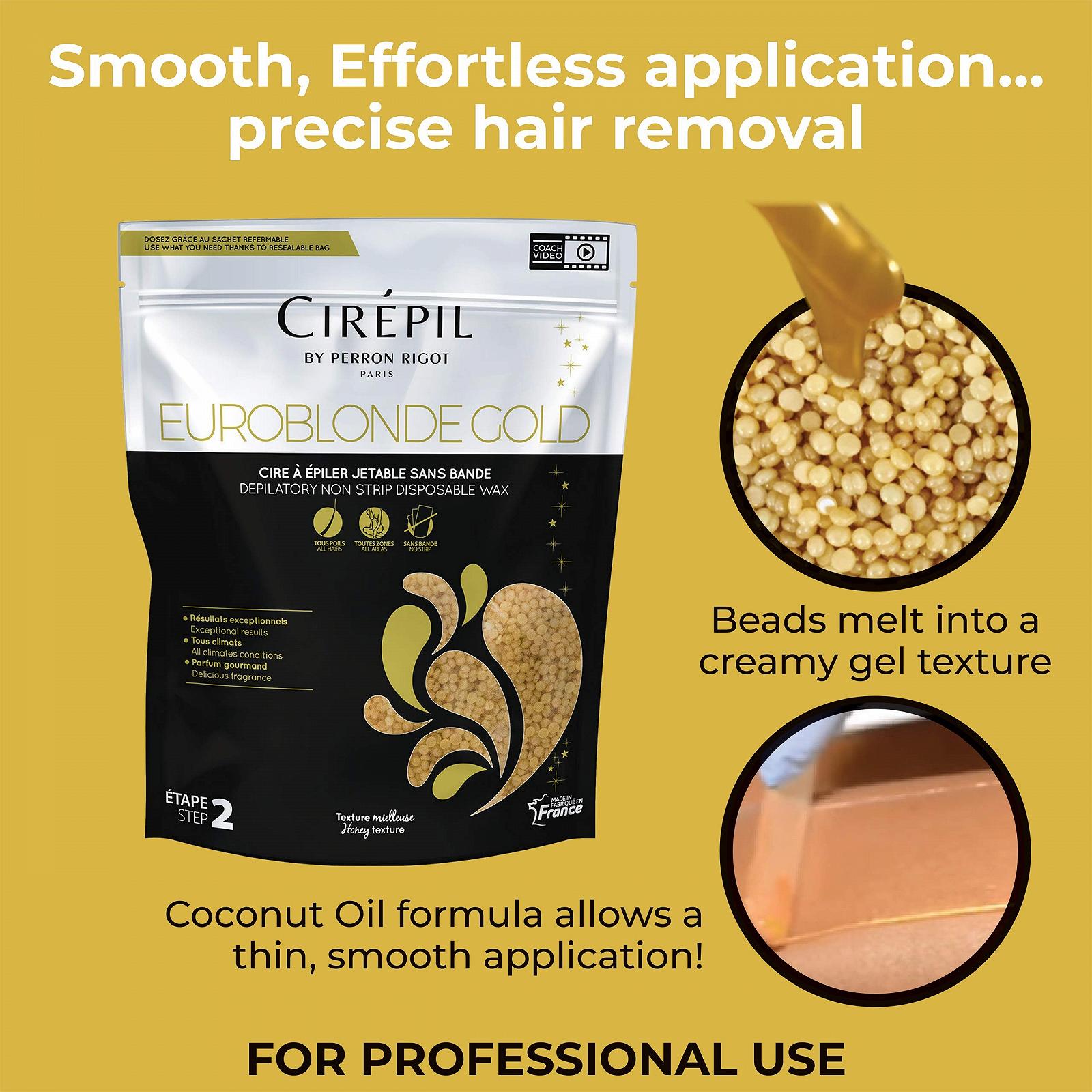 Гарячий віск Cirepil Euroblonde Gold 805 г, фото №4 Гарячий віск Cirepil Euroblonde Gold 805 г, фото №4