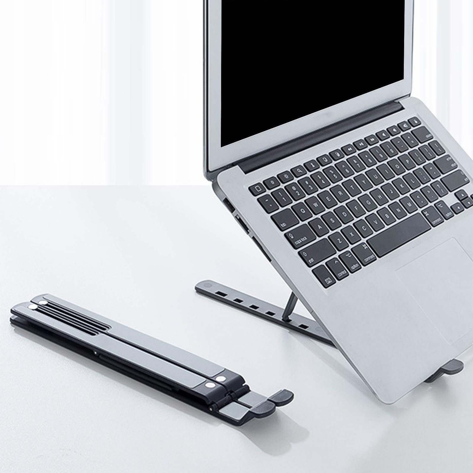 Вертикальная подставка для ноутбука UncleS для экономии места на столе, регулируемая подставка, эргономичный ноутбук, фото №6