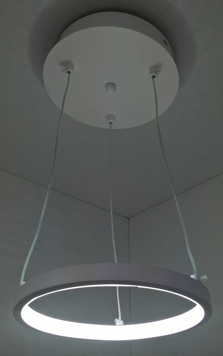 Светодиодная потолочная LED люстра 9079/1-(200)-wh Белый 13-100х20х20 см, фото №1