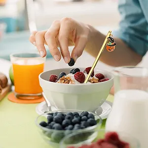 Ложка Чайна Angoily Гарбуз 4 шт. Нержавіюча сталь synthetic.ua - Фото 1