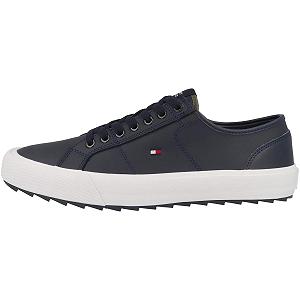 Кроссовки Tommy Hilfiger Low Core Vulcanised Cleated кожаные - Фото 1