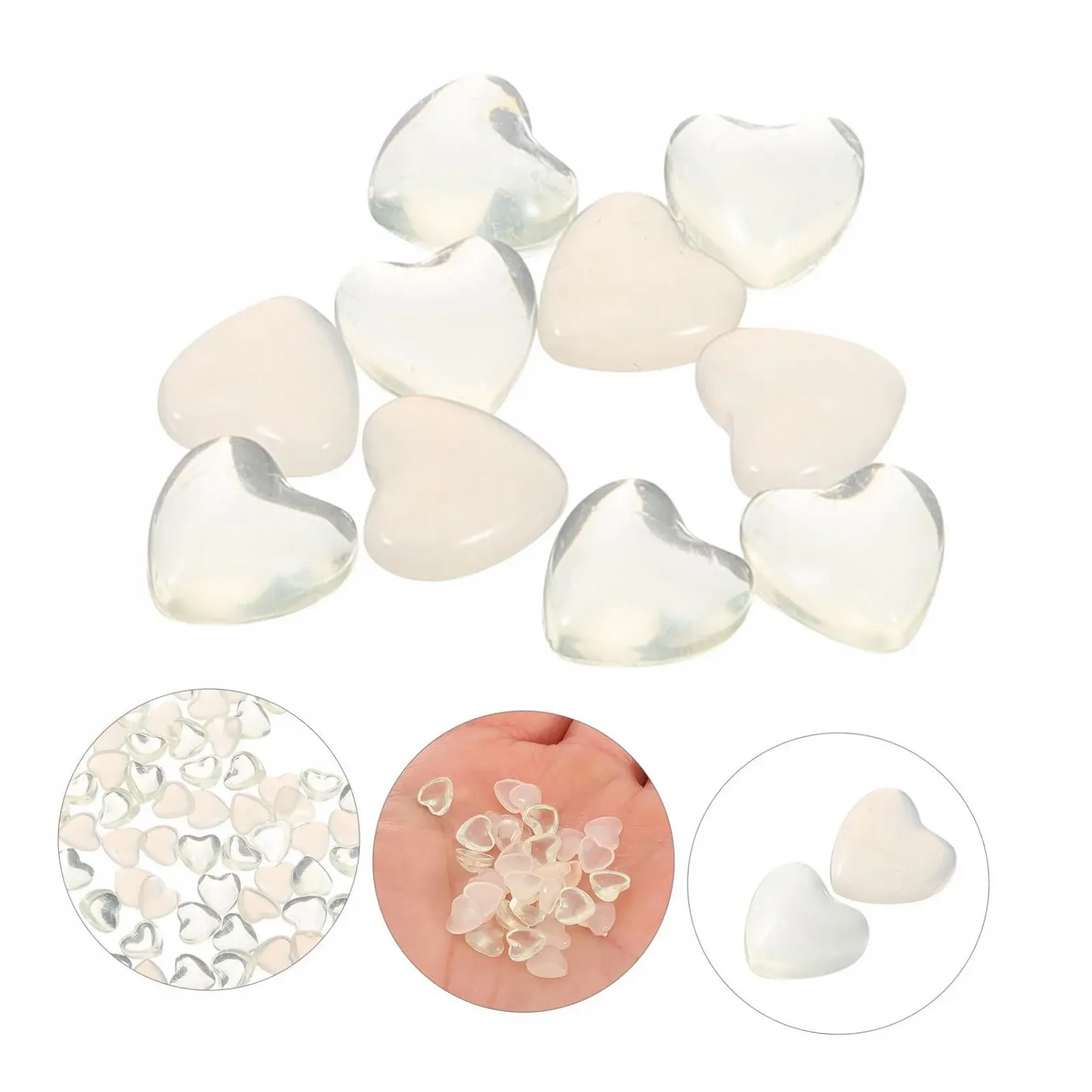 Украшения для ногтей Форма сердца 100 шт. Синие камни, фото №5