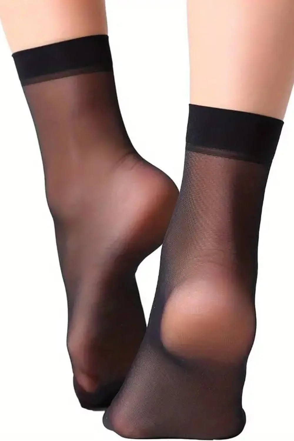 Женские носки Aurellie Тонкие 20 Den Без Эластичной Резинки Комфортные Носки Lycra Полупрозрачные Черный Натуральный Бежевый Наборы 3, 5 или 10 пар, фото №1