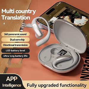 AI Tonysa, 144 языка, перевод в реальном времени, беспроводные Bluetooth с микрофоном с шумоподавлением, 40 часов воспроизведения, серебристые цена на synthetic.ua - Фото 1 AI Tonysa, 144 языка, перевод в реальном времени, беспроводные Bluetooth с микрофоном с шумоподавлением, 40 часов воспроизведения, серебристые synthetic.ua - Фото 1