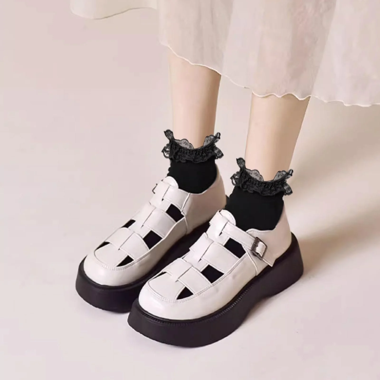 Шкарпетки з рюшами Чорний, 6 пар, фото №7