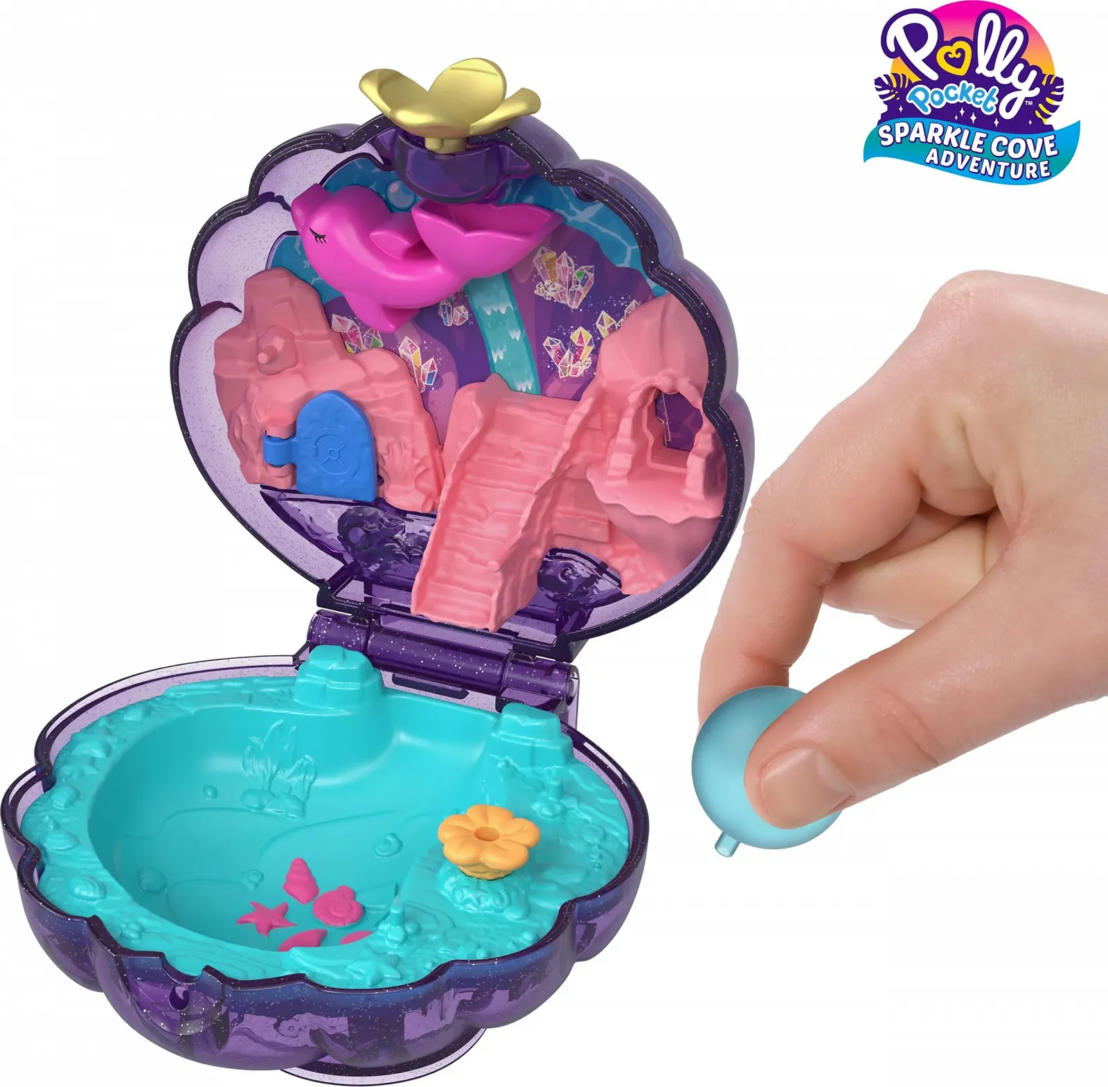 Игрушка Polly Pocket Shell Compact с куклой и морским питомцем, фото №3