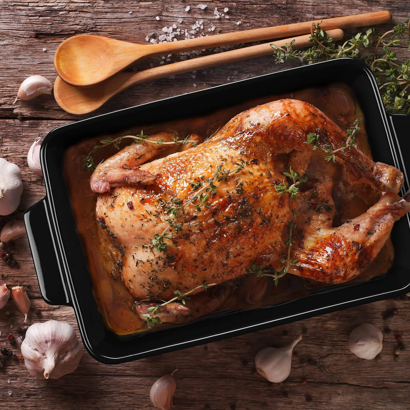 Набір форм для запікання Relaxdays 3 розміри Квадратні Керамічні Чорний, фото №4