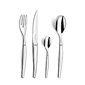 Набір столових приборів Steel Lou Laguiole Jet, 74 предмети synthetic.ua - Фото 1