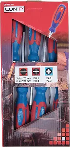 Набір викруток CP311208 Сріблястий/Синій/Червоний synthetic.ua - Фото 1