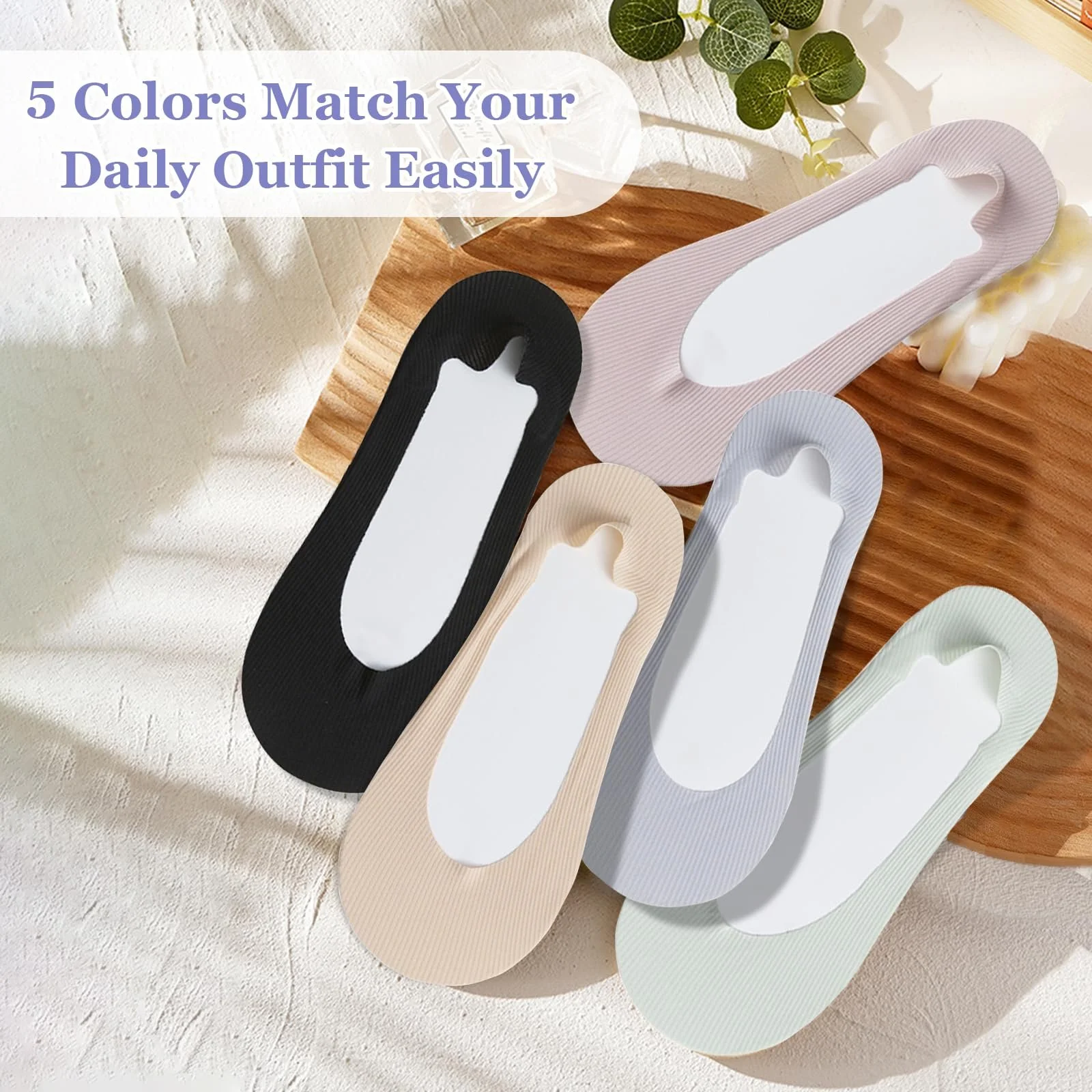 Шкарпетки Ceboic, жіночі, балетки, невидимі, 5 пар, фото №6 Шкарпетки Ceboic, жіночі, балетки, невидимі, 5 пар, фото №6